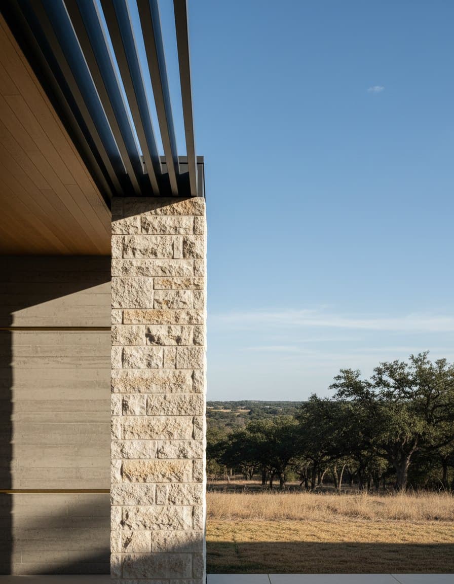Architectural pergola detail